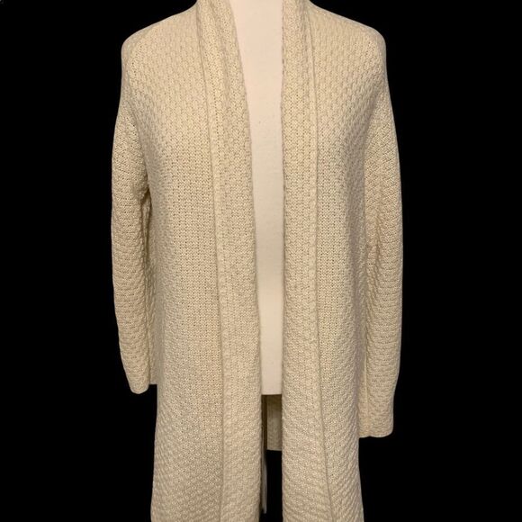Forever 21 Oversized Coatigan Cardigan Sweater White/Cream soft knit. Size Small - Picture 5 of 9